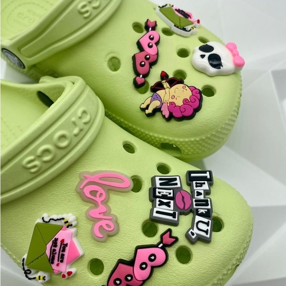 5for$10 Cute Rainbow, Heart, Magic Wand Croc Charms Croc Shoe Accessories NWOT - Picture 2 of 4